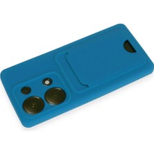 Renklime Newface Xiaomi Redmi Note 13 Pro 4g Kılıf Kelvin Kartvizitli Silikon - Mavi