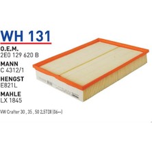 Wunder Filter Volkswagen Crafter Uyumlu Hava Filtresi Wh 131