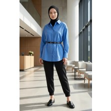 Sefa Merve Beli Lastikli Pantolon 71125-09 Siyah
