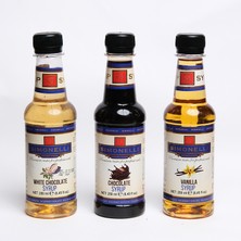 Simonelli Aromalı Şurup Seti 3X250 ml Kahve ve Kokteyl Şurubu Karamel, Beyaz Çikolata ve Vanilya Aromalı 250 ml