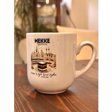 Letbil Reklam Kişiye Özel Isimli, Kâbe Görselli Mekke Hatırası Porselen Elite Kupa Bardak