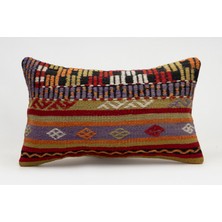 Kilim Wholesale El Yapımı Kilimden Yapılmış Vintage Kırlent Kılıfı, Yün, 30X50 cm