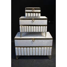 Huzur Çeyiz Alt Dilimli Model 3'lü Çeyiz Sandığı