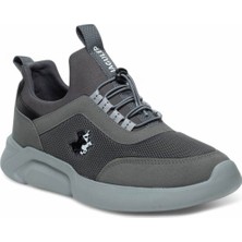 Jagulep Dune-26 Deri Slip On Anatomik Taban Erkek Sneaker Füme Siyah 45-47