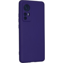 Renklime Newface Xiaomi Mi 12 Kılıf Nano Içi Kadife Silikon - Mor