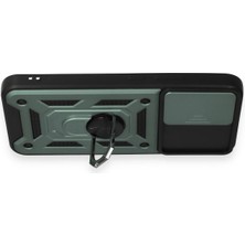 Renklime Newface Samsung Galaxy A54 5g Kılıf Pars Lens Yüzüklü Silikon - Yeşil