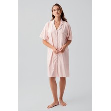 Artış Collection Kısa Kollu Düğmeli Esnek Pamuklu Gecelik 19101