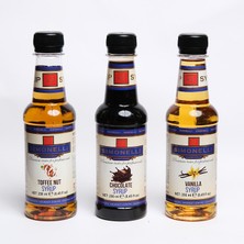 Simonelli Aromalı Şurup Seti 3X250 ml Kahve ve Kokteyl Şurubu Toffenut, Çikolata ve Vanilya Aromalı