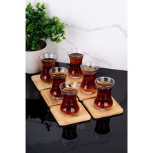 Bambu Bardak Altlığı Çay Bardağı Altlığı 6’lı Çay Tabağı