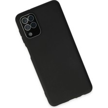 Renklime Newface Samsung Galaxy A22 Kılıf Lansman Glass Kapak - Siyah