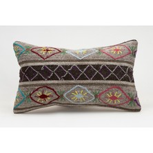 Kilim Wholesale El Yapımı Kilimden Yapılmış Vintage Kırlent Kılıfı, Yün, 30X50 cm