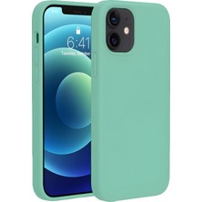 Bix iPhone 12 / 12 Pro Silikon Kılıf Magsafe Uyumlu Güçlü Koruma Darbe Emici Nane Yeşili