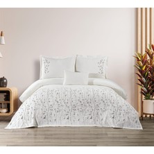 Calantha Home Collection Bohem  Çiçekli 4 Parça Mavi  Pike Takımı  240 x 260 cm