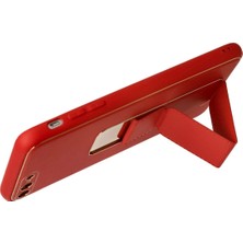 Renklime Newface iPhone 7 Plus Kılıf Coco Deri Standlı Kapak - Kırmızı