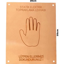 Meepo Statik Elektrik Topraklama Levhası 20*25 cm 1 mm (Elektrolitik Bakır Üzeri Lazer Kazıma) iş güvenliği ekipmanı.