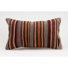 Kilim Wholesale El Yapımı Kilimden Yapılmış Vintage Kırlent Kılıfı, Yün, 30X50 cm