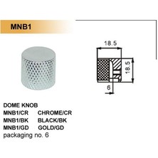 Valencia MNB1CR Düz Potans Düğmesi Krom | Silindir Tip - Metal - Krom