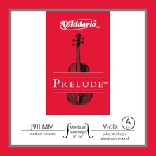 D'addario J911MM Prelude Medium Scale Viyola Tek Teli - A/la Notası (Aksesuar) | Medium Tansiyon, Masif Çelik Çekirdek, Net Ses Tanımı ve Kararlı Akort Yapısı