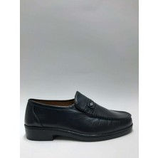 Güneydere Hakiki Deri Topuklu Hafif Siyah Bağcıksız Erkek Ayakkabı C-98260197GNDRE