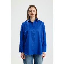 IVRESSE OVERSIZE SATEN GÖMLEK SAKS