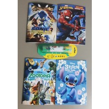 Ada Çanta Kırtasiye 4 Adet Stickerli Boyama Kitabı ve 12 Li Adel Tüp Kuruboya Kalemi HX55647