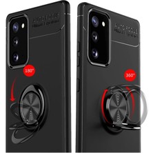 Renklime Newface Samsung Galaxy Note 20 Kılıf Range Yüzüklü Silikon - Siyah