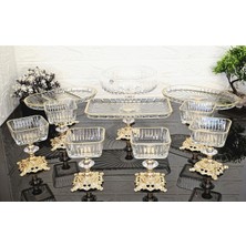 Atabey Home 10 Parça Çeyiz Seti 3 Adet Sunumluk 1 Adet Salata Kasesi & 6 Adet Dondurmalık