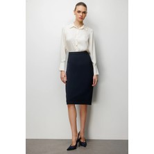 Ekol  Arkası Yırtmaçlı Kalem Etek 1086