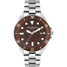 Lee Cooper LC07541.340 Erkek Kol Saati | 45 mm Kahverengi Kadran
