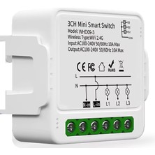 bilteknik Tuya 3ch Wifi 3 Kanal Akıllı Anahtar Rölesi