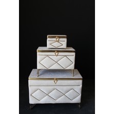 Huzur Çeyiz Baklava Dilimli Model 3'lü Çeyiz Sandığı