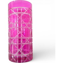 Sudedi Home Pembe Kristal Kesim Cam Sunum ve Kahve Yanı Bardağı