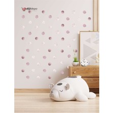 Dijidepo Pastel Tonlar Sulu Boya Puantiye Duvar Dekoru - Boho Çocuk ve Bebek Odası Sticker