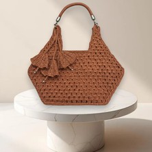 Kağıt Ip Mango Model Çanta , Bohem Tasarım, Handmade, Kadın Çanta