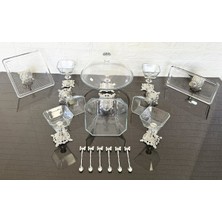 Atabey Home 10 Parça Çeyiz Seti Gümüş Döküm Ayaklı & Sunumluk Set Çay Kaşığı Hediyeli (Açıklamayı Okuyunuz)