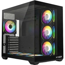 Xaser XR20-SİYAH 7x Rgb Fan Tuş Kontrol (Psu Yok) Akvaryum Kasa
