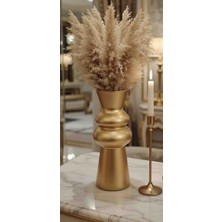 Gold Burgu Tasarım Bohem Vazo - Pampas ve Gelin Buketi Için Dekoratif Obje