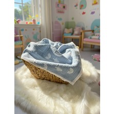Gökçe Cotton Müslin Bebek Örtüsü Organik %100 Pamuk El Işlemesi