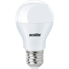 Ecolite 8,5W LED Ampul Classıc A60 Ampul 220V Opal Cam 810 Lümen 15.000 Saat Ömür 6500K