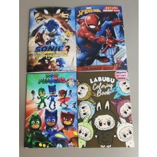 Ada Çanta Kırtasiye 4 Adet Stickerli Boyama Kitabı (Sonic3/örümcek Ad./pijamaske/labubu) AD838341