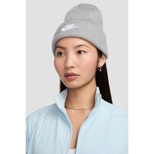 Nike Peak Beanie Unisex Gri Spor Bere Orta Kalınlıkta Yumuşak Örgü Kumaşla Günlük Kullanım İçin