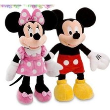 Top Rock Store Disney Mickey ve Minnie Mouse 36 cm Peluş Orjinal Lisanslı Ürün 2li Set