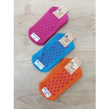 Adawhite Yoga Pilates Çorap Kısa Patik Taban Altı Havlu 3 Çift 36-41