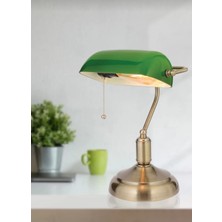 Delf Yapı Banker Orjinal Eskitme Kaplamalı Salon Modern Tasarım Masa Lambası