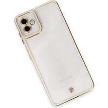 Renklime Newface Samsung Galaxy A04 Kılıf Liva Lens Silikon - Beyaz