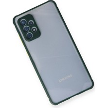 Renklime Newface Samsung Galaxy A72 Kılıf Miami Şeffaf Silikon - Koyu Yeşil