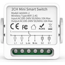 bilteknik Tuya 2ch Wifi Iki Kanallı Akıllı Anahtar Rölesi 2 Ch Wifi Röle