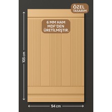 Mdf Cnc Işlemeli Dekoratif Boyanabilir Duvar Paneli , Iskandinav Duvar Paneli , Duvar ÇITASI(54X103)