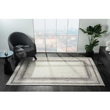 Karmen Halı Dark Dk018g Gri Halı Antrasit Detaylı Akrilik Tozuaz Modern Salon Halısı Yatak Odası Halısı Koridor