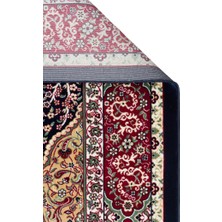 Akbel Halı Sateen Afghan SCD 02 - Etnik Desenli Bordo Makine Halısı – Yıkanabilir, Kaymaz Taban, Hav Vermez